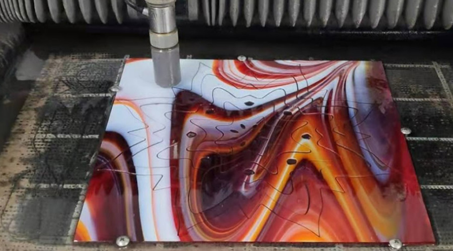 Glass Artists Love the Wazer Water Jet Cutter