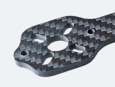 water jet cut carbon fiber spar