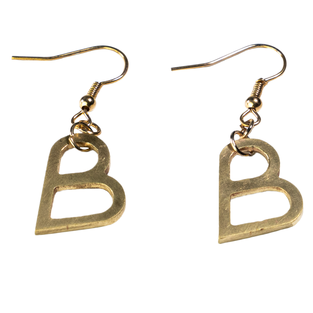 water jet cut metal earrings