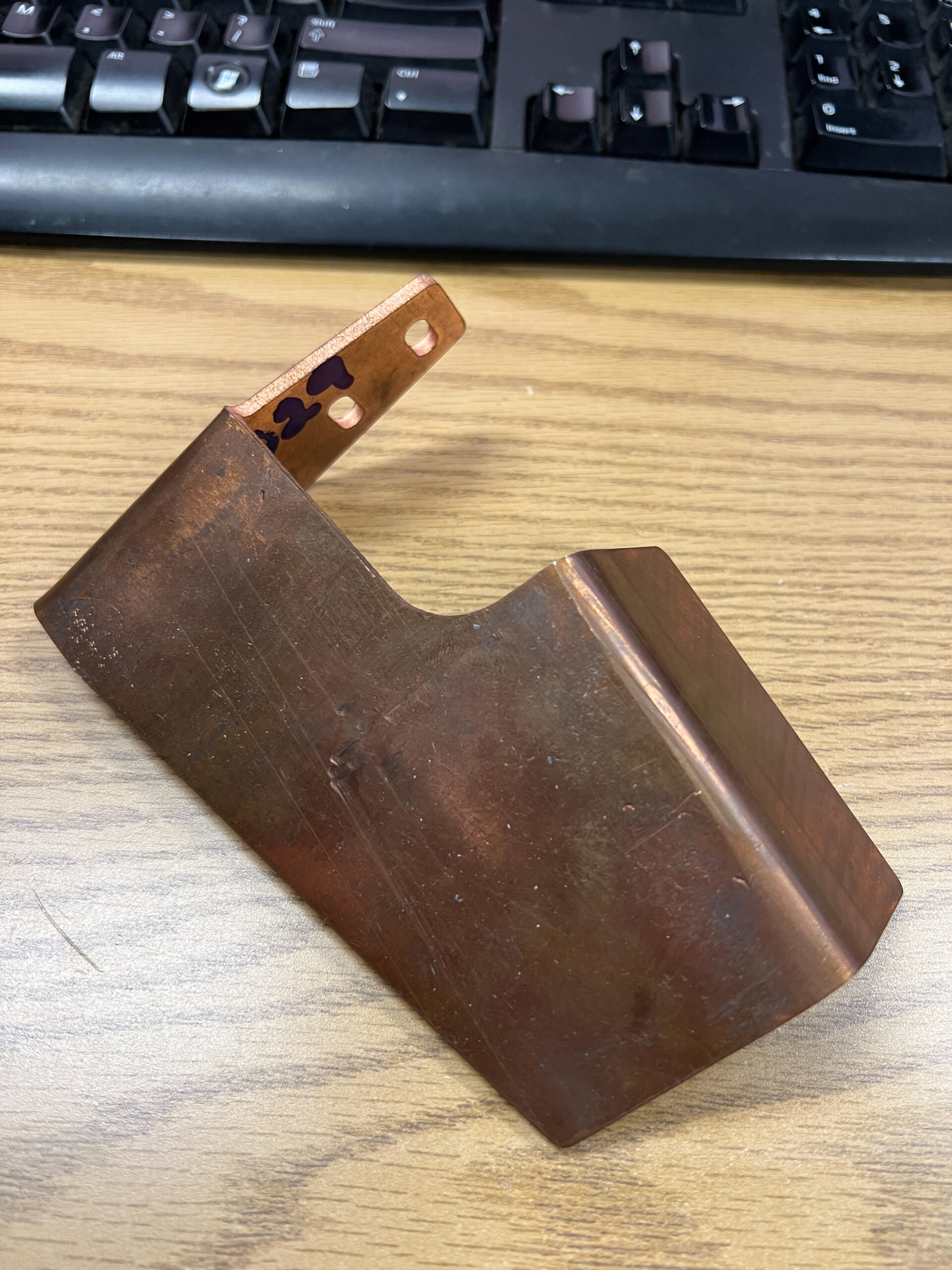 waterjet cut metal piece