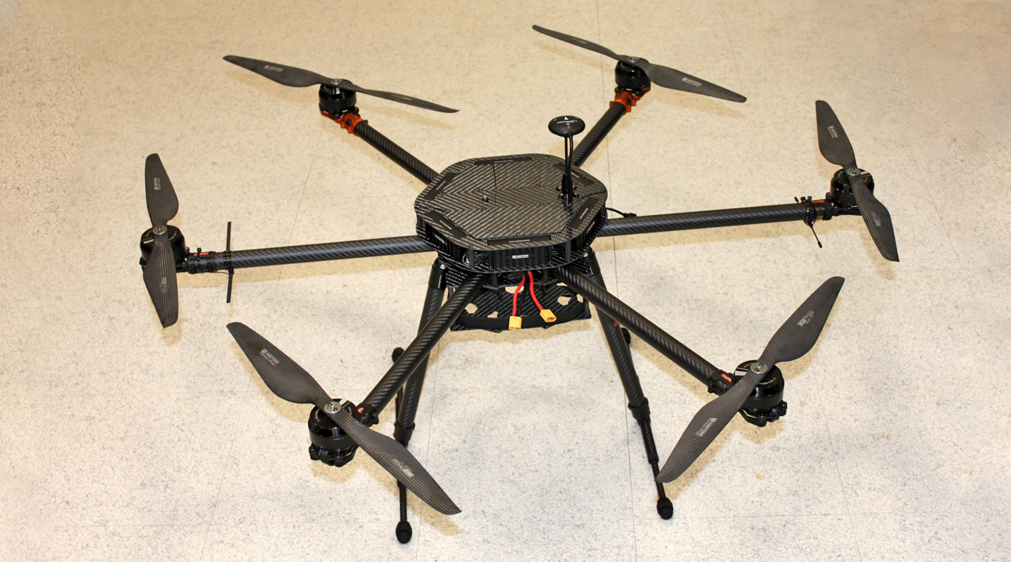carbon fiber drone cut with WAZER